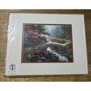 Lot of 5 authentic Thomas Kinkade Matted Collector Prints – New! w/COA's